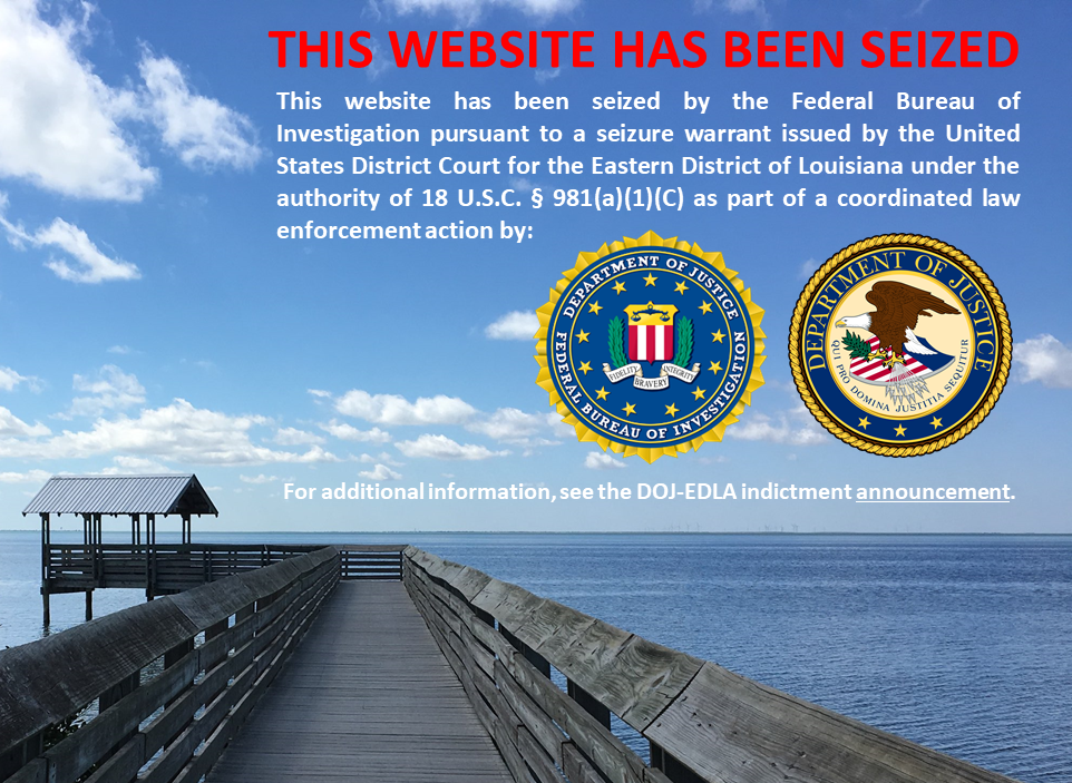 FBI Domain Seizure Notice